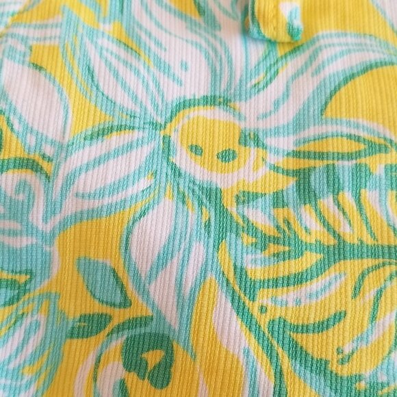 Lilly Pulitzer Callahan shorts in green blue yellow pattern, sz 2 - Picture 7 of 8